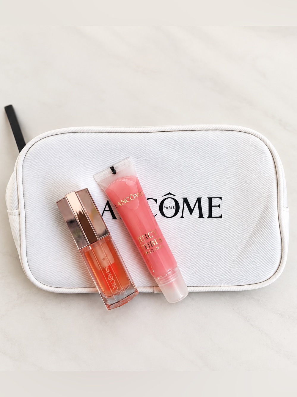 Lancôme Full Size Lip Duo + Cosmetic Bag